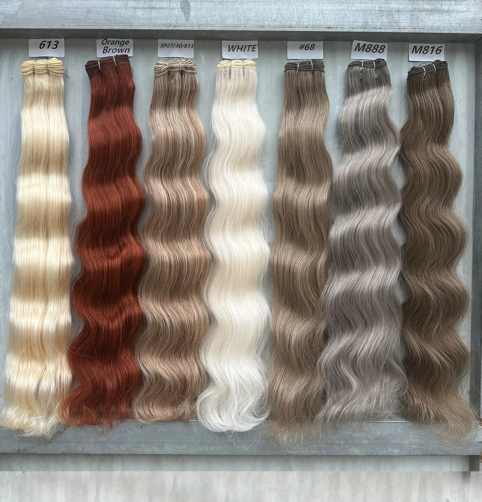 30Inches 200Grams Wig Magicae Rainbow Brown Brazilian Body Wave Bundles Colored Blond 27/613 Natural High Temperature Synthetic Hair Style Wigs