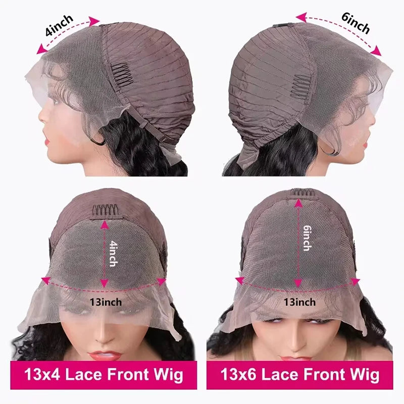 100% Malaysia Human Wigs Hair 13x6 Bone Straight Lace Front Human Wig 30 Inch 13x4 Lace Frontal Wigs for Women Pre Plucked
