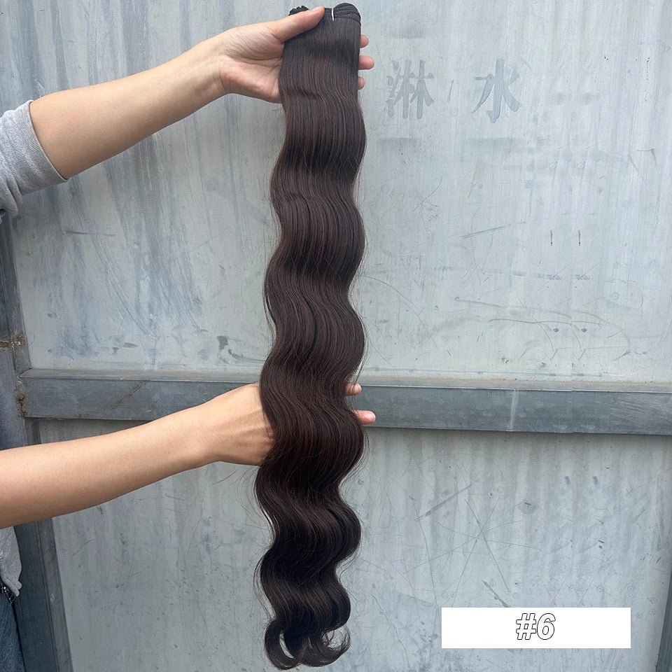 30Inches 200Grams Wig Magicae Rainbow Brown Brazilian Body Wave Bundles Colored Blond 27/613 Natural High Temperature Synthetic Hair Style Wigs