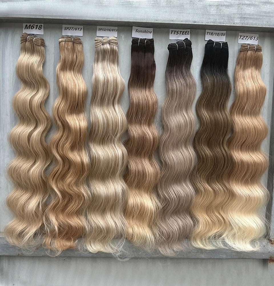 30Inches 200Grams Wig Magicae Rainbow Brown Brazilian Body Wave Bundles Colored Blond 27/613 Natural High Temperature Synthetic Hair Style Wigs