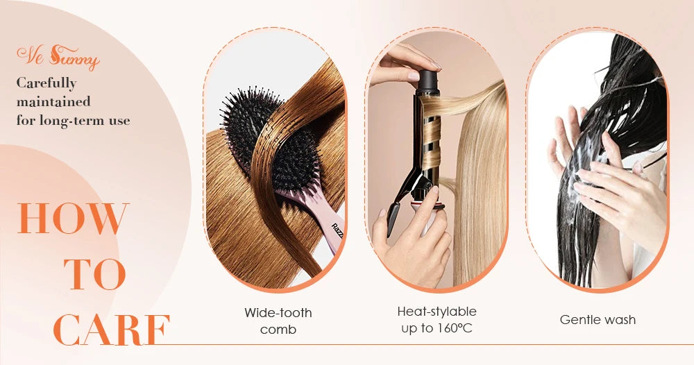 [NEW]VeSunny Tape In Hair Extensions and Accessories Human Hair Wigs Real Natural Hair Balayage Color #4-14-60 Skin Weft Straight Seamless Wig