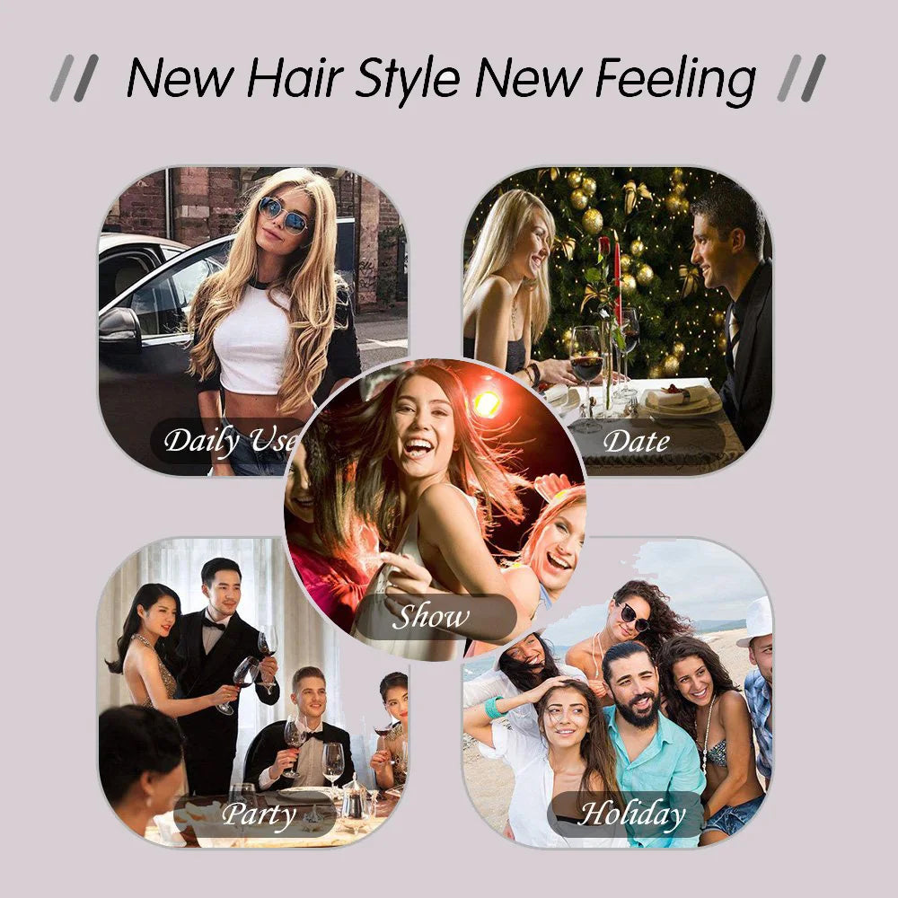 Invisible Tape in Wig, Hair Wigs Extensions Real Remy Hair Extensions and Accessories for Women Ash Blond mixed Platinum Blond Straight Wig Hairpieces