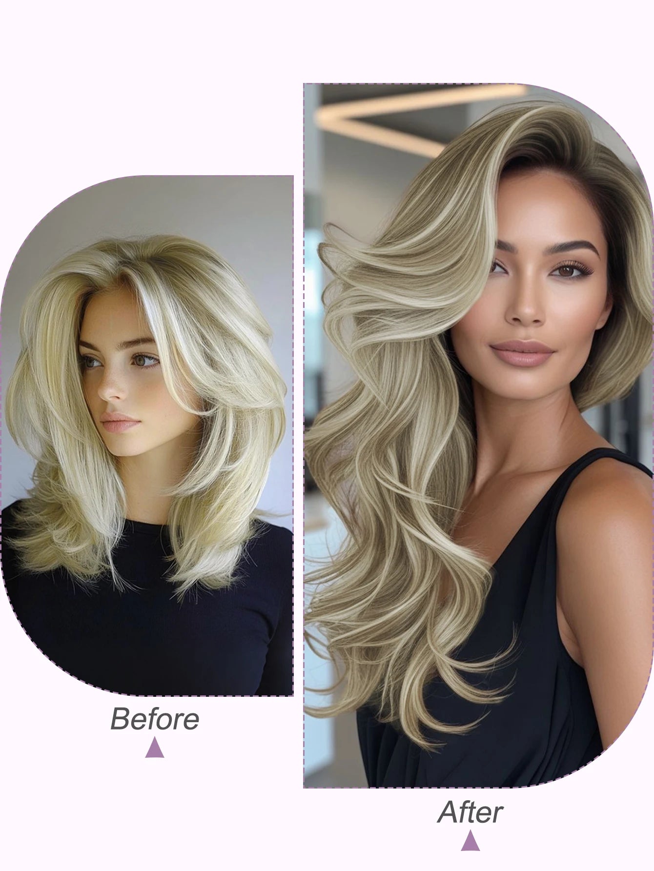 Invisible Tape in Wig, Hair Wigs Extensions Real Remy Hair Extensions and Accessories for Women Ash Blond mixed Platinum Blond Straight Wig Hairpieces