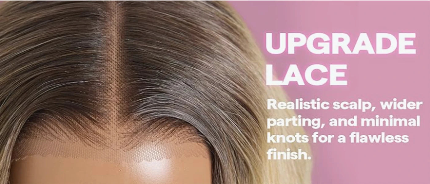 High Heat Fibre Realistic Lace Top Wig Warm Blonde Highlights HD Lace Front Hair Style Wigs for Women Hair Loss 13x4 Glueless Long Wavy Wigs