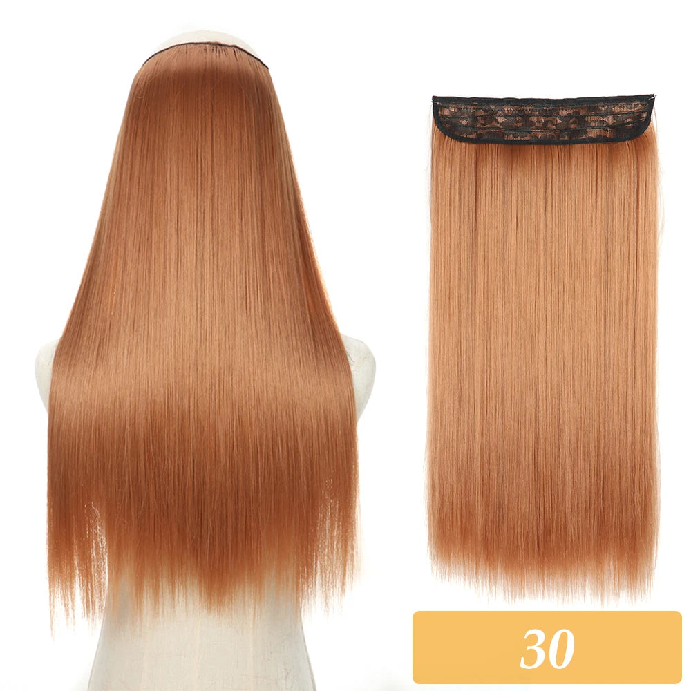16" 22" Hair Extensions and Accessories Wigs No Clip in Color Mixing Blonde Black Gray Synthetic Natural False Artificial Hair Style Piece For Women Wig