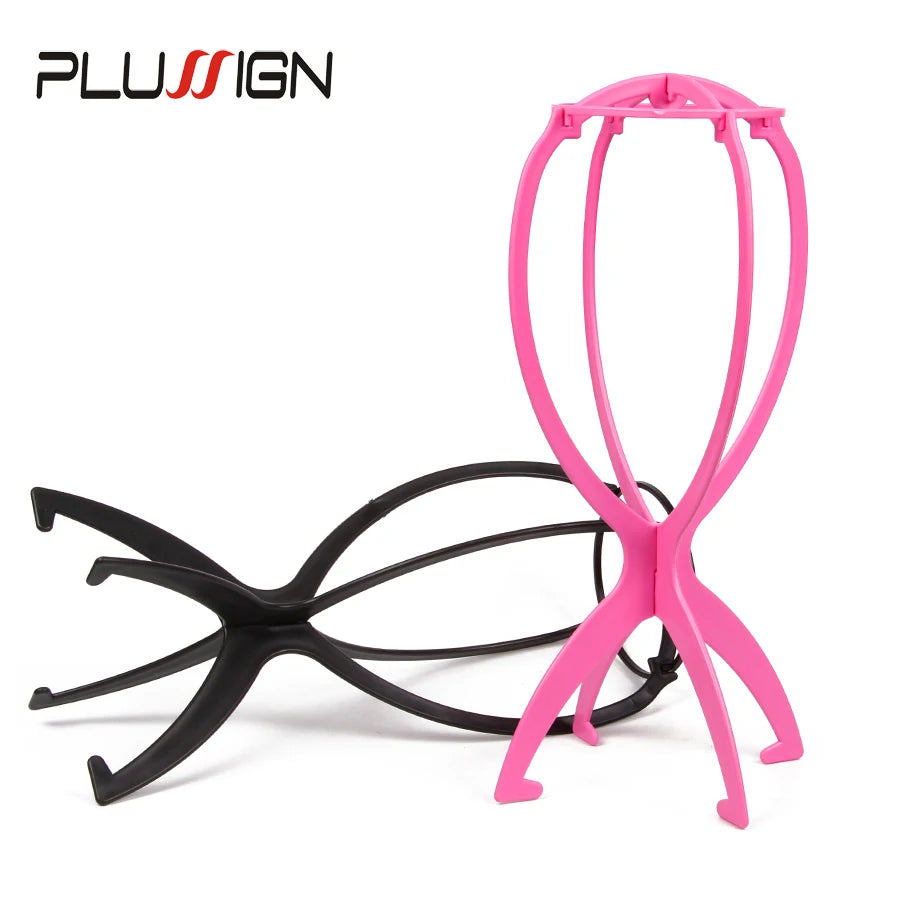 Wig Stands Plastic Hat Display Wig Head Holders Wigs Hanger For Multiple Wigs 17x34Cm Portable Folding Wig Stand 1pcs Wig Holder
