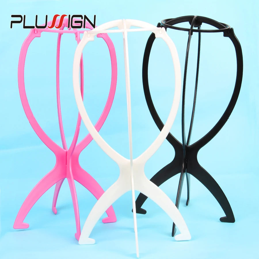 Wig Stands Plastic Hat Display Wig Head Holders Wigs Hanger For Multiple Wigs 17x34Cm Portable Folding Wig Stand 1pcs Wig Holder