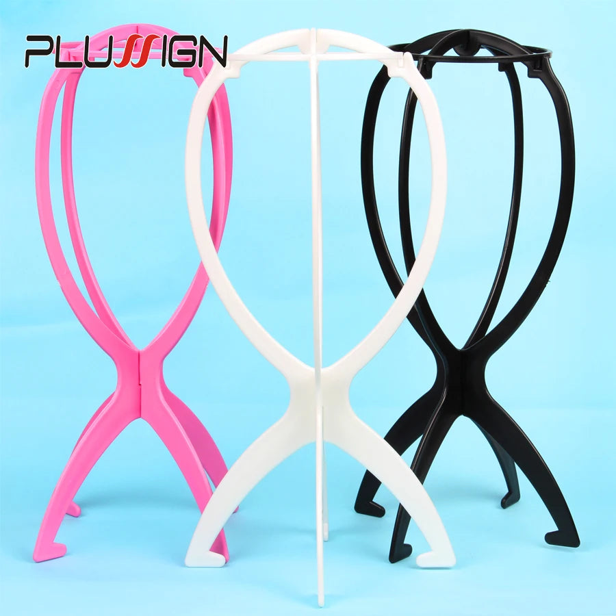Wig Stands Plastic Hat Display Wig Head Holders Wigs Hanger For Multiple Wigs 17x34Cm Portable Folding Wig Stand 1pcs Wig Holder