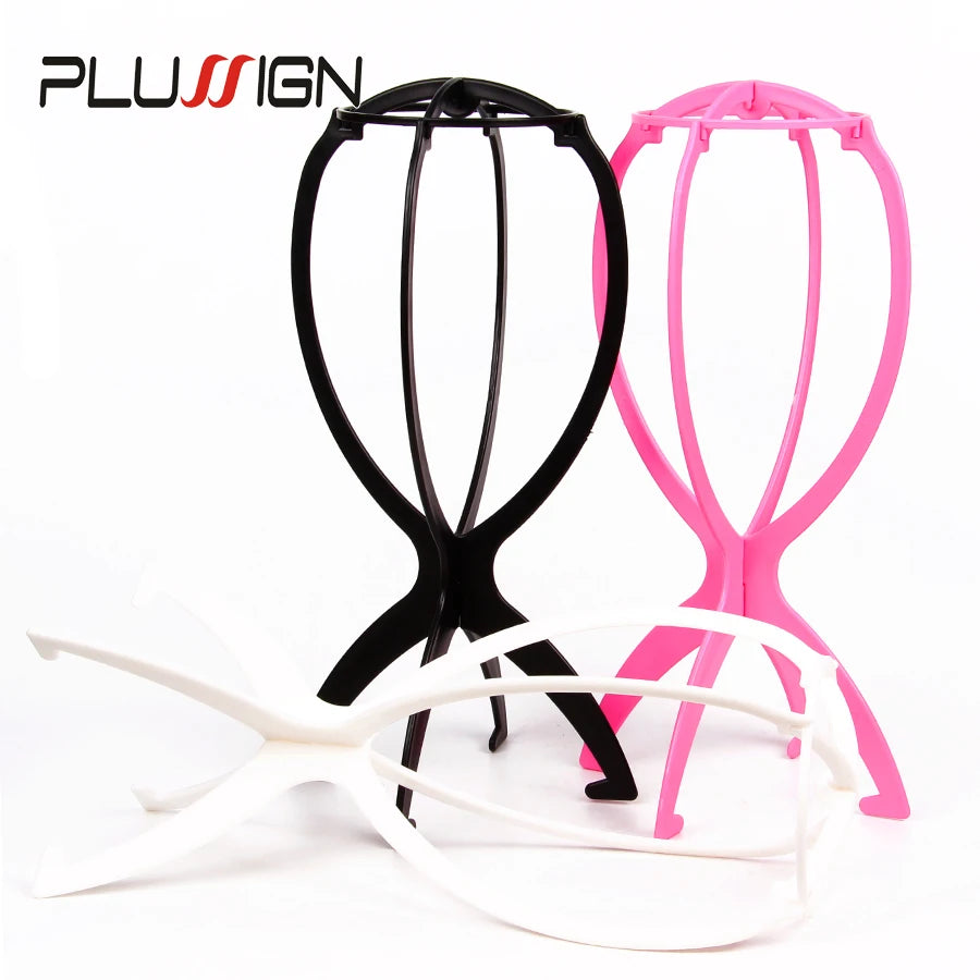 Wig Stands Plastic Hat Display Wig Head Holders Wigs Hanger For Multiple Wigs 17x34Cm Portable Folding Wig Stand 1pcs Wig Holder