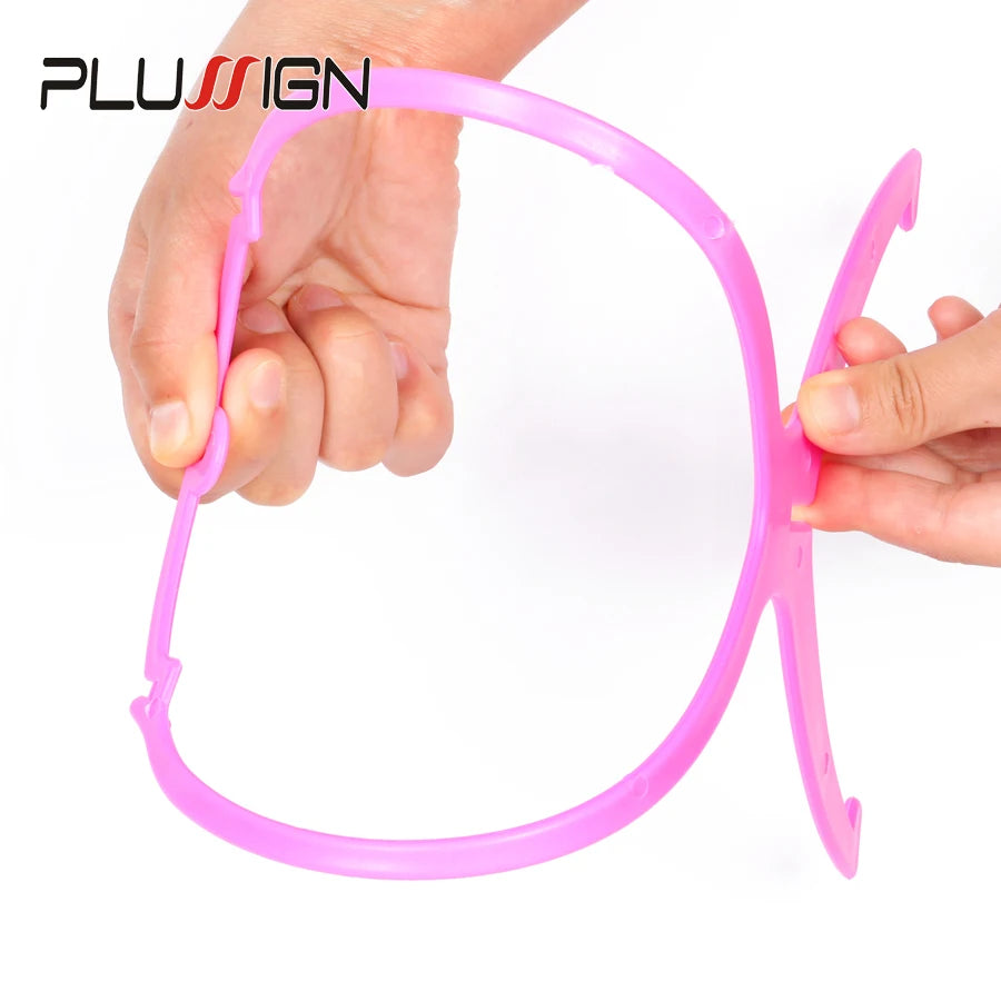 Wig Stands Plastic Hat Display Wig Head Holders Wigs Hanger For Multiple Wigs 17x34Cm Portable Folding Wig Stand 1pcs Wig Holder