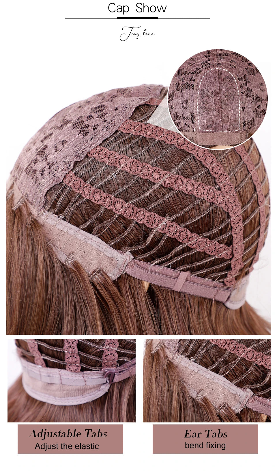 Blonde Unicorn Synthetic Medium Long Straight Brown Blonde Wig For Women Cosplay Daily Party Wigs Heat Resistant False Hair Style