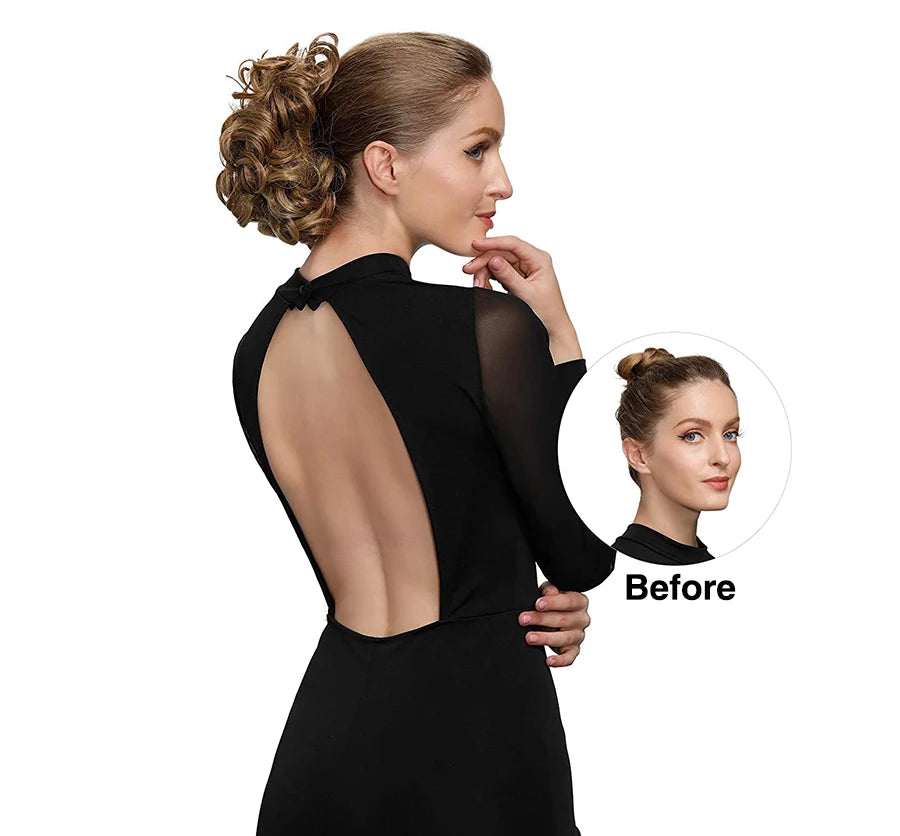 Leeons Syntheic Chignon Hair Wigs piece Curly Bun Hair Extensions and Accessories Scrunchie Updo Hair Pieces Combs In Messy Bun Hair Piece For Women Wig