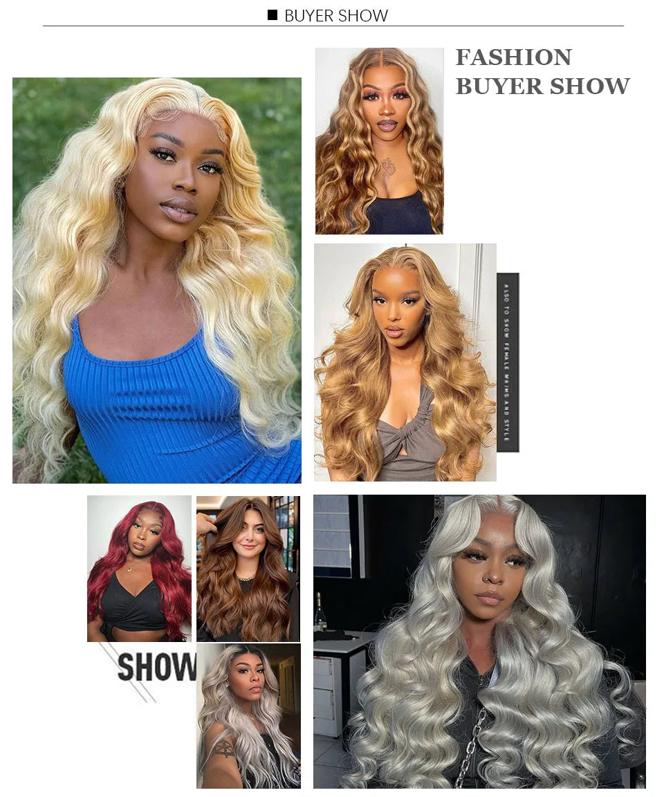 30Inches 200Grams Wig Magicae Rainbow Brown Brazilian Body Wave Bundles Colored Blond 27/613 Natural High Temperature Synthetic Hair Style Wigs