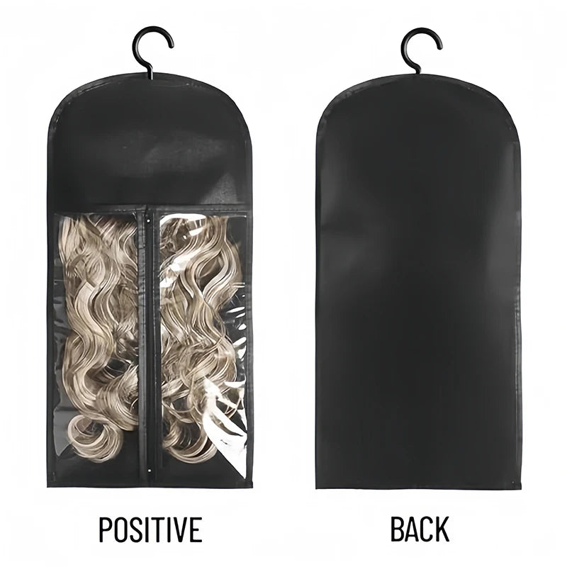 Wig Storage Bag With Hanger Holder Case Hair Wigs Pouch Water Dust-Proof Organizer Protect For Professional Hair Extensions and Accessories