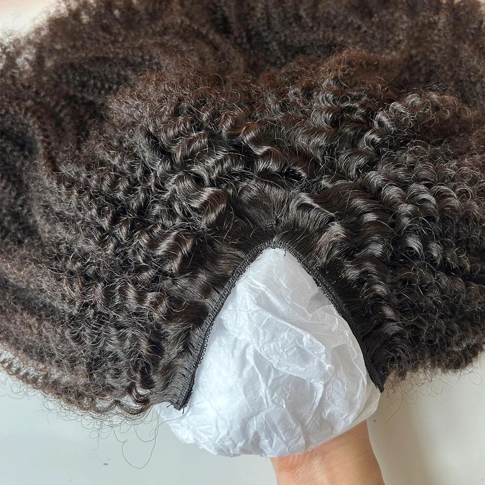 250% V Part Wig Human Hair No Leave Out Full Machine Made Afro Kinky Curly Human Hair Wigs For Women 100% Quality High Density
