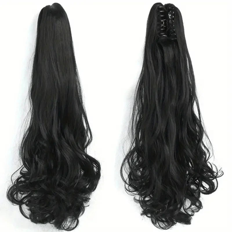 Wig female curly Hair Wigs big wavy ponytail with grab clip, Hair Accessories and Extension