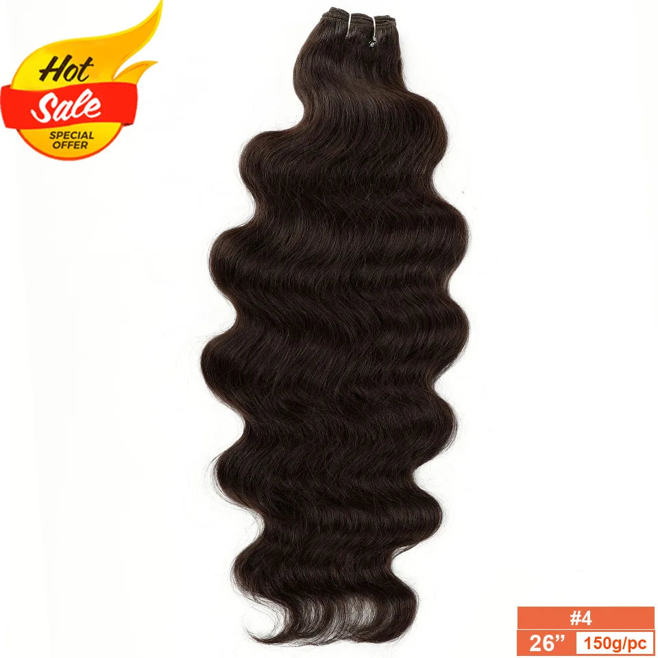 30Inches 200Grams Wig Magicae Rainbow Brown Brazilian Body Wave Bundles Colored Blond 27/613 Natural High Temperature Synthetic Hair Style Wigs