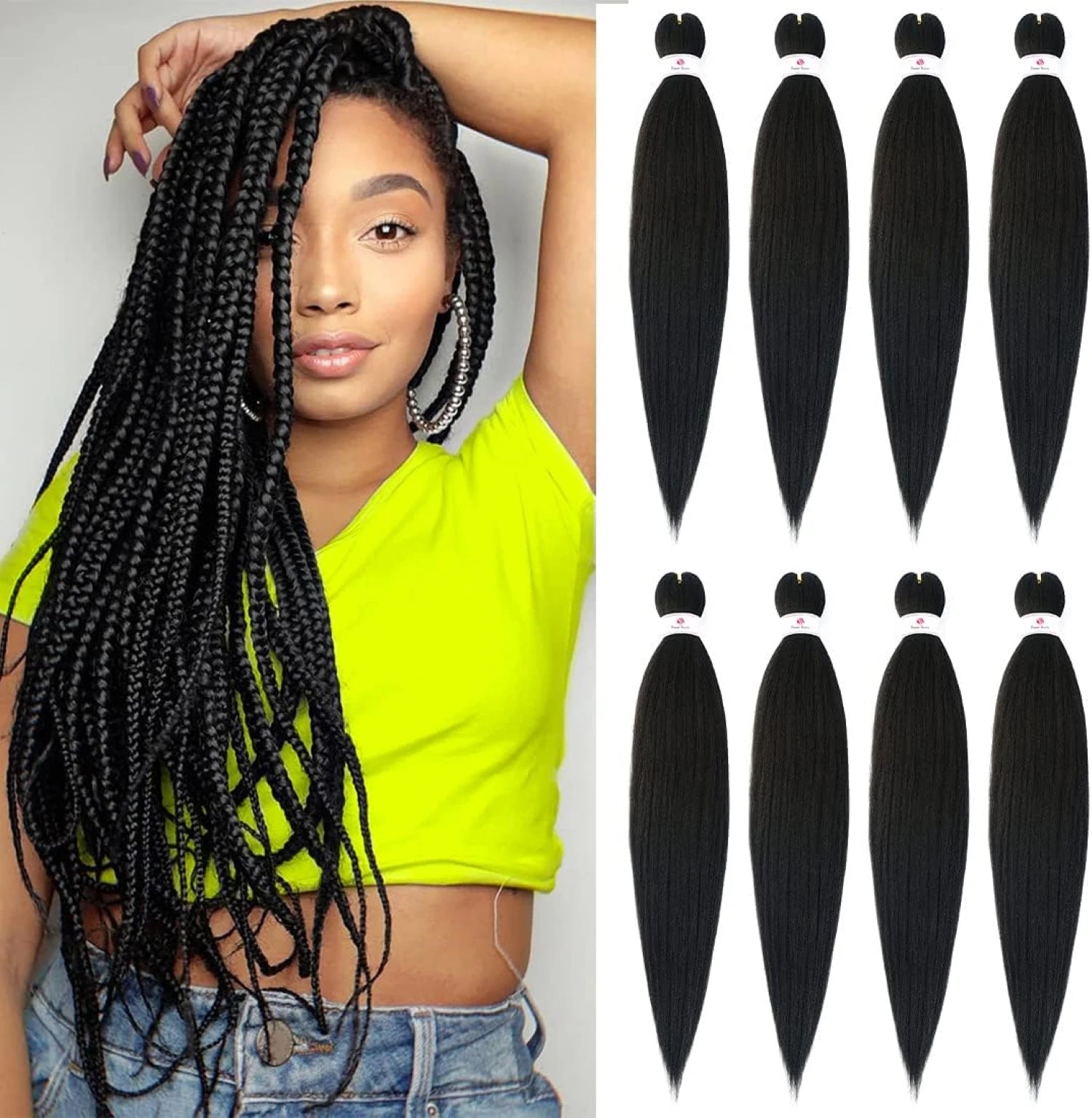 Windle Wig Hair Extensions and Accessories for Women Box Twist Braids Easy Crochet Hair Wigs EZ Pre stretched Braiding Hair Flame Retardant Synthetic
