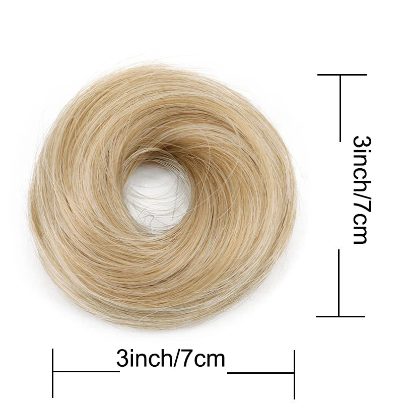 WIGSIN Synthetic Messy Dount Hair Wigs Buns Updo Chignon With Elastic Hair Extension and Accessories for Women Daily Lazy Wigs Hair Accessories