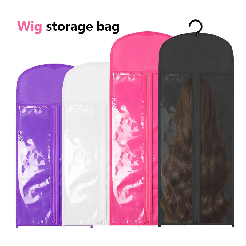 Wig storage bag, organizing bag, wigs case, wig-specific transparent bag, zipper bag