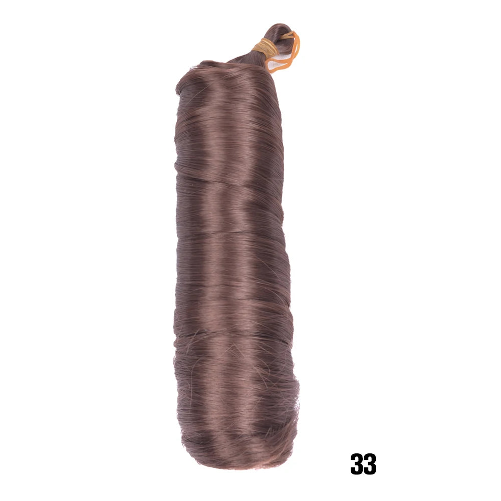French Curly Braiding Hair Wigs Pre Stretched Bouncy Braiding Wig Hair Easy Braid Curl Braids, Lightweight Synthetic Wavy Hair Accessories and Extensions for Women