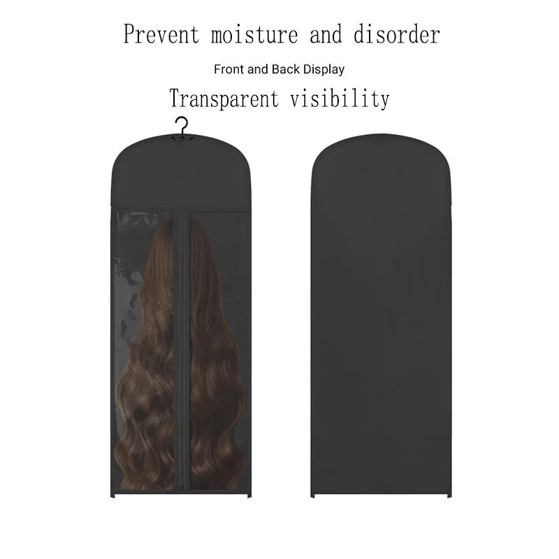 Wig storage bag, organizing bag, wigs case, wig-specific transparent bag, zipper bag