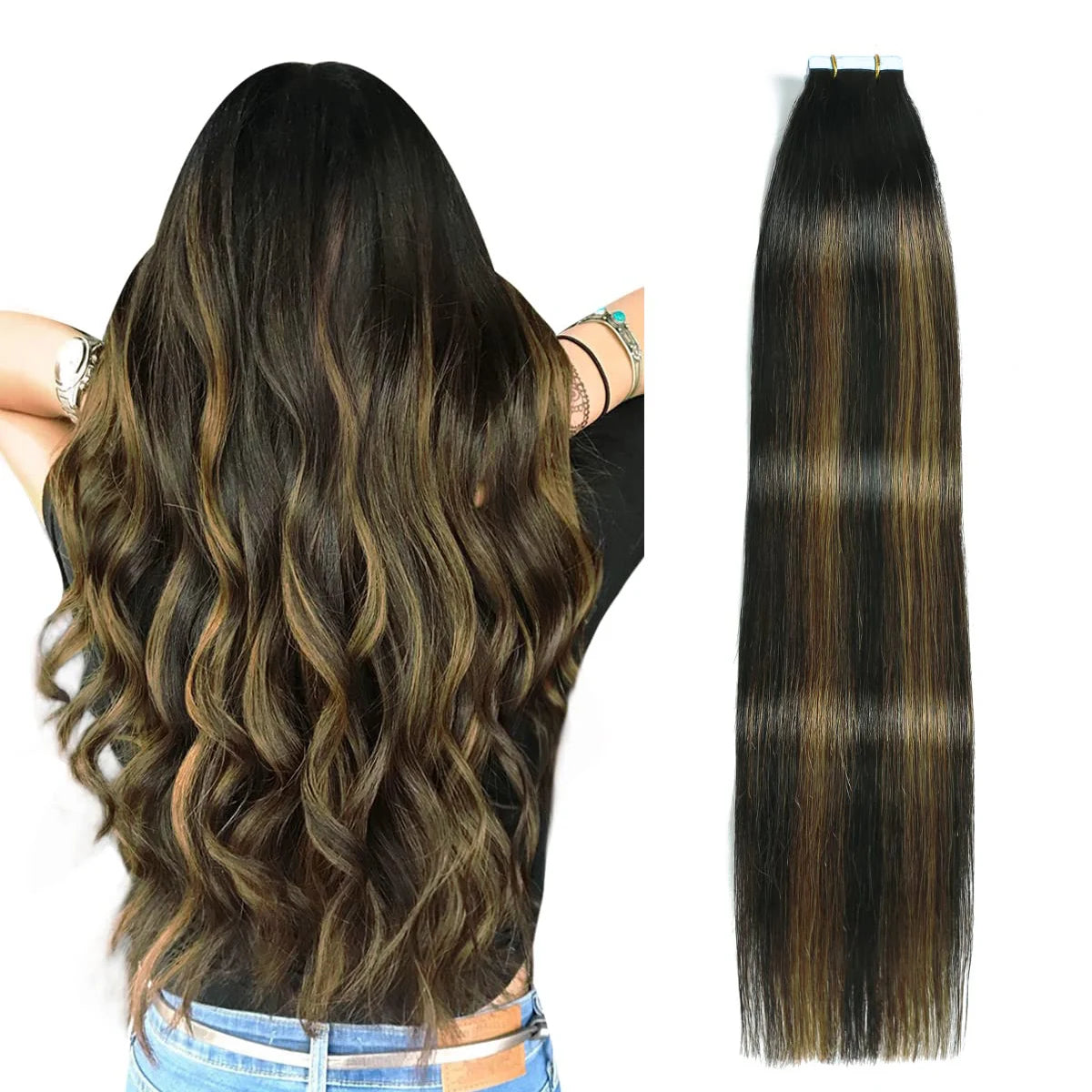 Invisible Tape in Wig, Hair Wigs Extensions Real Remy Hair Extensions and Accessories for Women Ash Blond mixed Platinum Blond Straight Wig Hairpieces