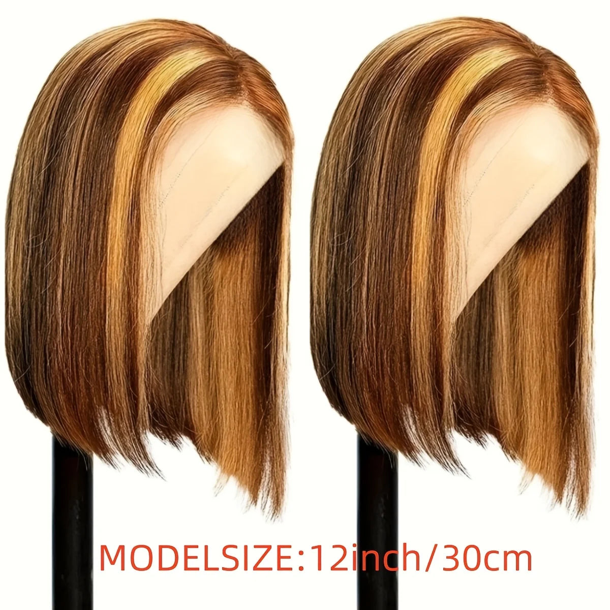 Short bob wig, medium-parted styling, heat-resistant synthetic fiber, women's daily Hair Wigs Extension and Accessories