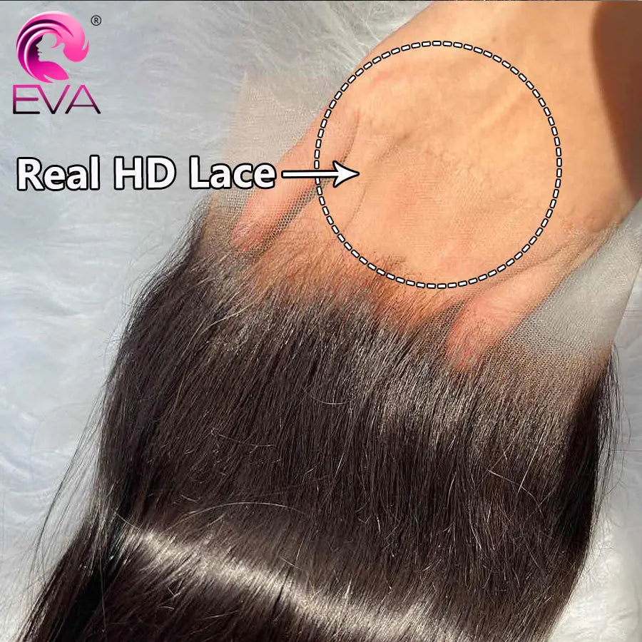 Skinlike HD Lace Frontal 13X4 13X6 Human Hair Wigs Closures Pre Plucked Invisible HD Lace Free Part 7x7 6x6 5x5 HD Lace Closure Only Wig