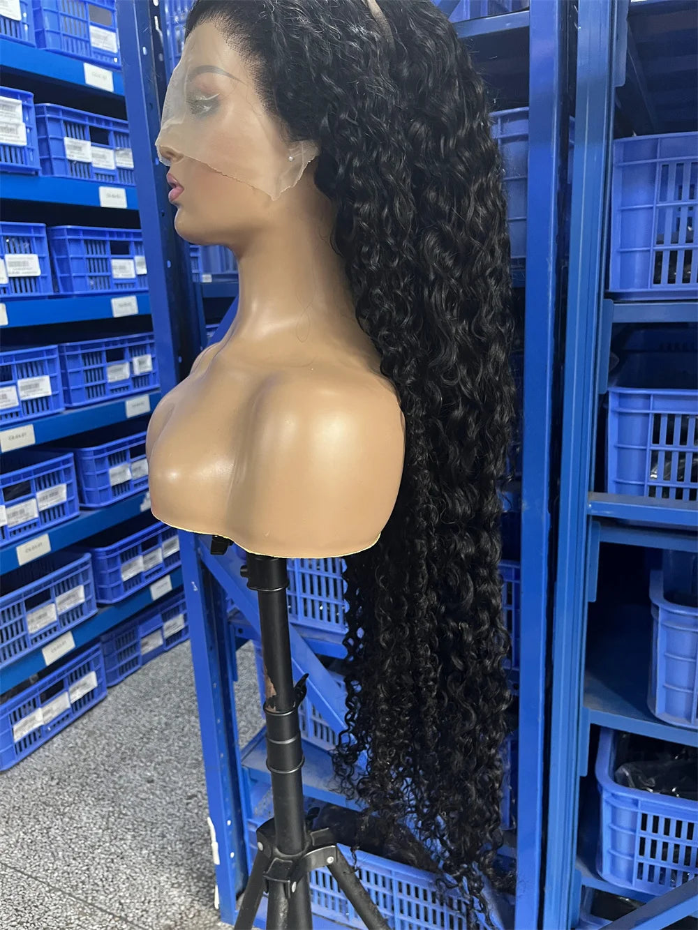 Nexora Curly Wigs 1b Black Wig Water Wave 360 human hair full lace wig Deep Wave Inviscid Strap Glueless Lace Wigs Bleached Knotted