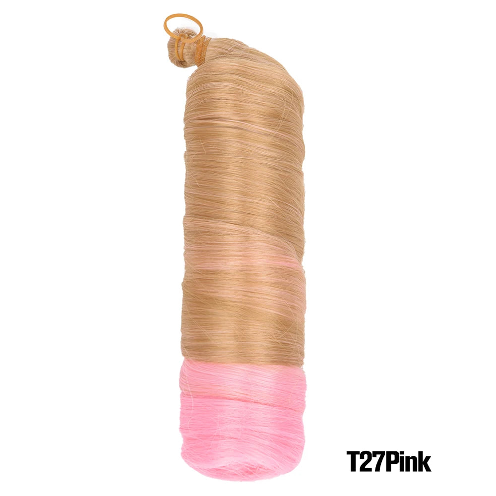 French Curly Braiding Hair Wigs Pre Stretched Bouncy Braiding Wig Hair Easy Braid Curl Braids, Lightweight Synthetic Wavy Hair Accessories and Extensions for Women