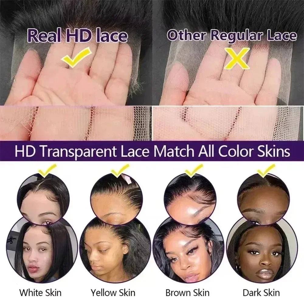 220Density HD Chocolate Brown 13x4 Body Wave Lace Front Wig Brazilian 13x6 Lace Frontal Wigs For Women 100% Remy Human Hair Wig