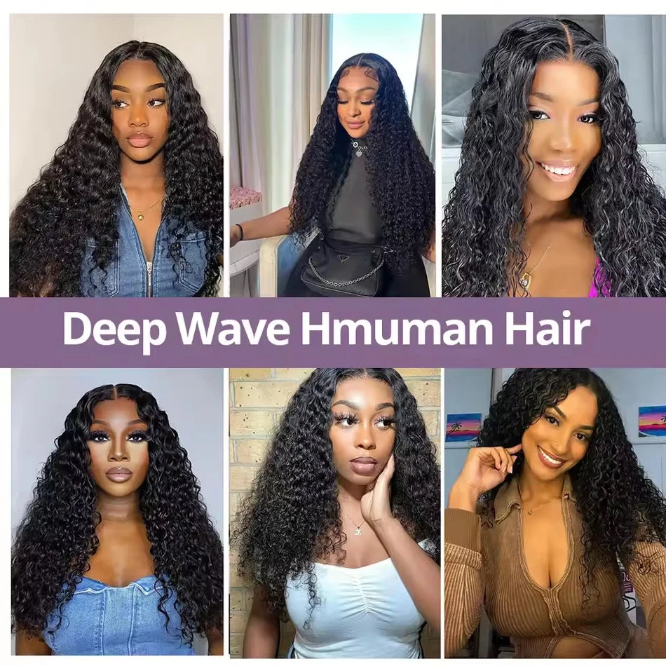 250% Wigs Density 5x5 Glueless HD Lace Closure Burmese  Curly Deep Wave Wig for Women Ready To Wear Pre Cut No Glue Human Hair Style Wigs
