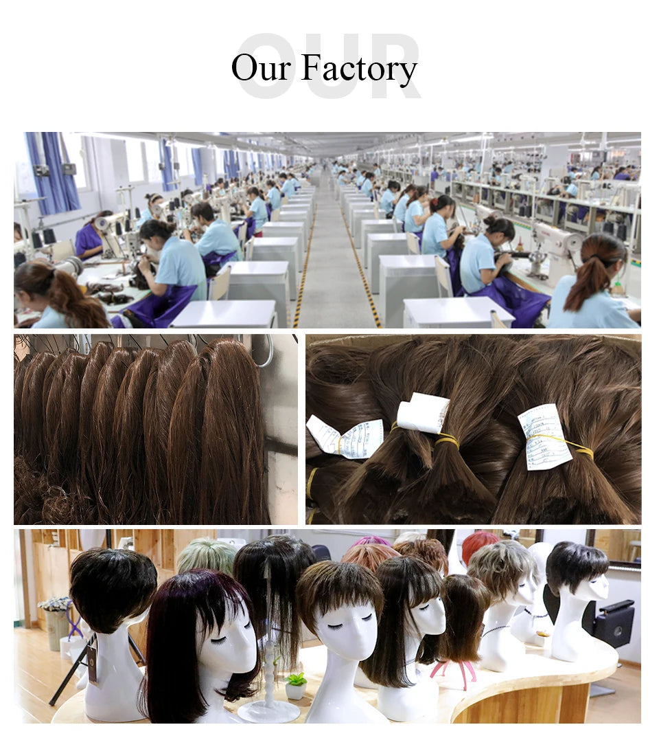 Brown Blonde Ombre Synthetic Hair Wigs Short Straight Bob Wig for Women Middle Part Lolita Cosplay Natural Hair Heat Resistant Fiber