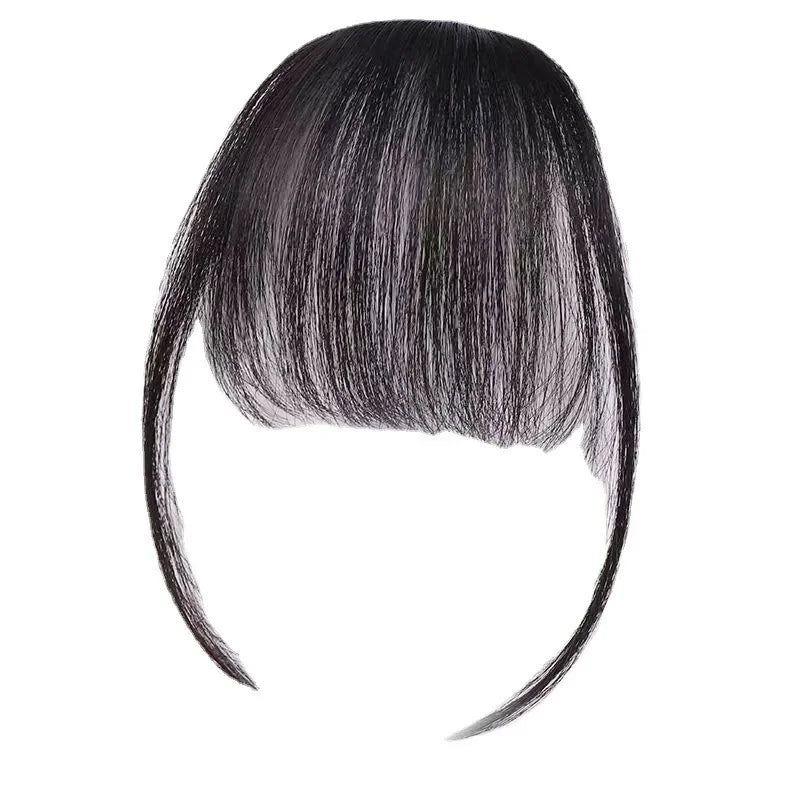 3D Remy Human Hair Wigs Air Bangs For Girl Women Forehead Reissue ONE Clip in Wig Hair Accessories and Extensions Natural Fringe Hairpiece 4 Colors Hair Style