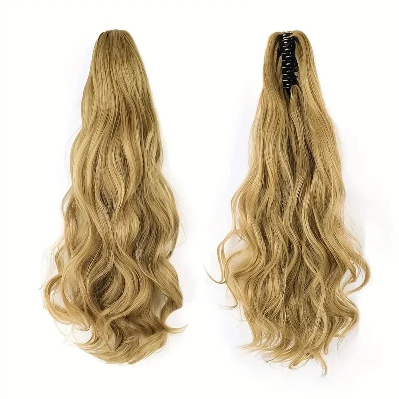 Wig female curly Hair Wigs big wavy ponytail with grab clip, Hair Accessories and Extension