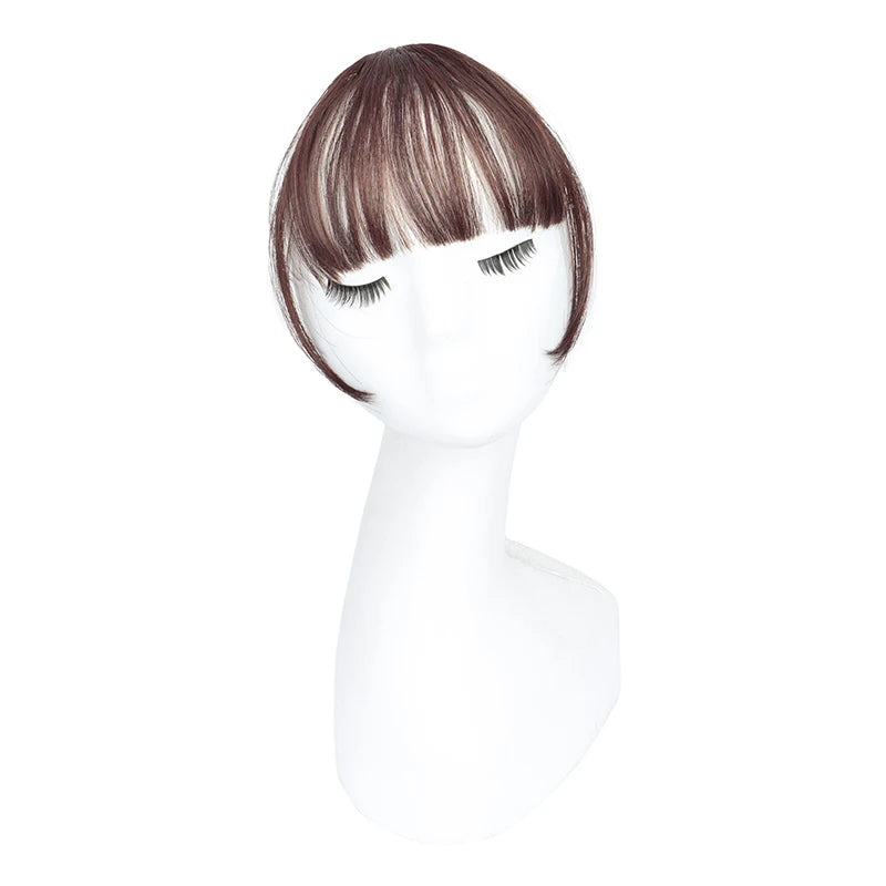 Synthetic Fake Invisible Air Bangs Wig Hair Accessories and Extension Front Fringes Hairpiece Black Brown Wigs Hair Accessories and Extension for Women