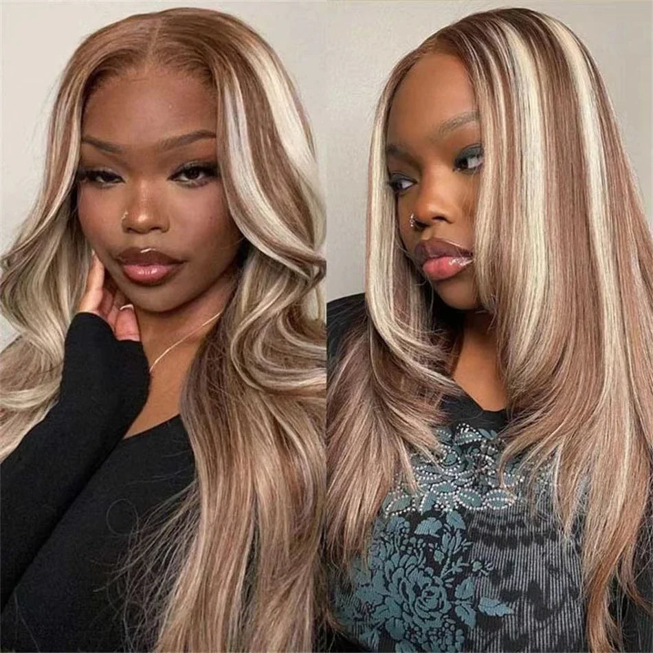 P30/613 Body Wave Highlight Wig 100% Vietnamese Glueless Hair Style Wigs Human Hair 613 Bone Straight Blonde Wigs 13x6 Hd Lace Frontal Wig