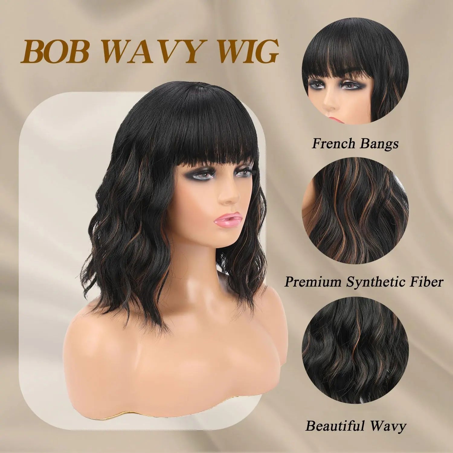 Wig European and American women's short curly Hair Wigs, black tangled short hair style, lace African curls, synthetic fiber wig