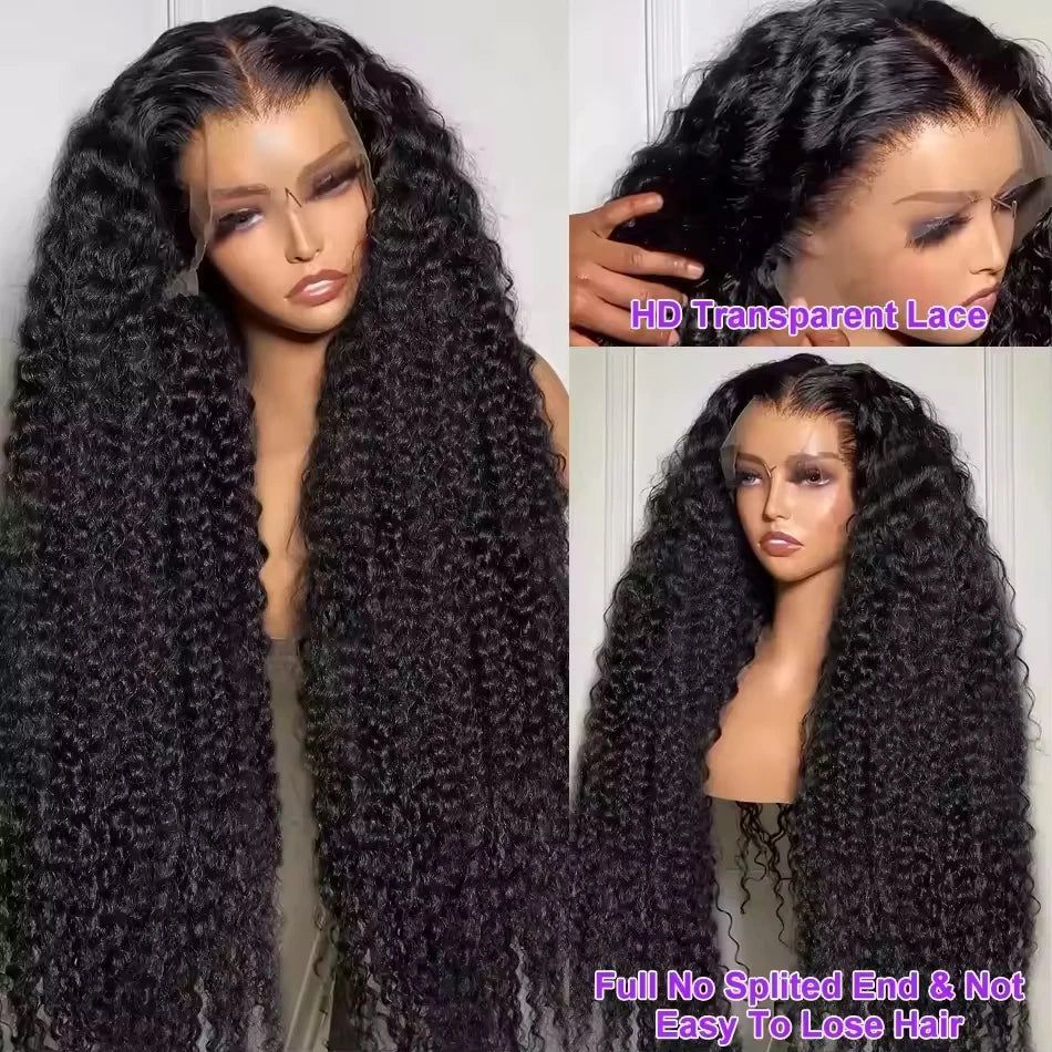 250% Wigs Density 5x5 Glueless HD Lace Closure Burmese  Curly Deep Wave Wig for Women Ready To Wear Pre Cut No Glue Human Hair Style Wigs