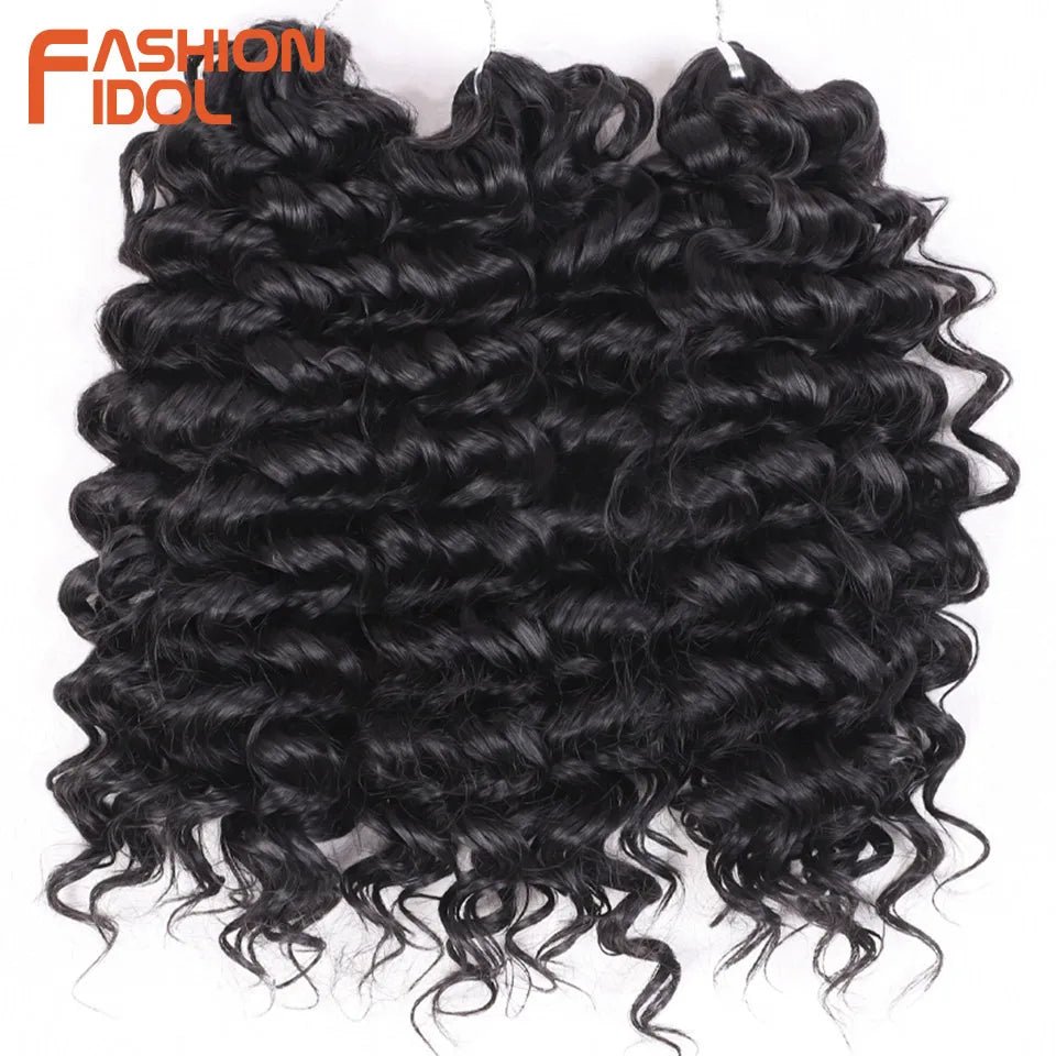 FASHION IDOL 300g 3pcs Wig Passion Twist Braiding Hair Wigs Synthetic 12 Inch Crochet Hair Ombre Blonde Afro Kinky Curly Hair Extensions and Accessories