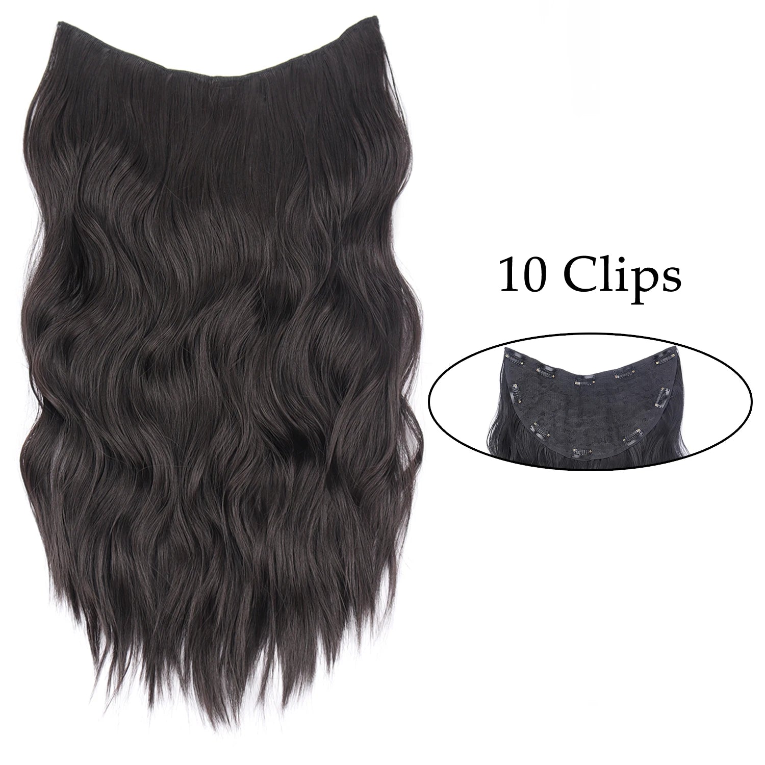 Synthetic Wig 5 Clip In Hair Accessories and Extensions Long Straight Wigs Hair Style Hairpiece Black Brown Blonde 80CM Natural Fake Hair For Women