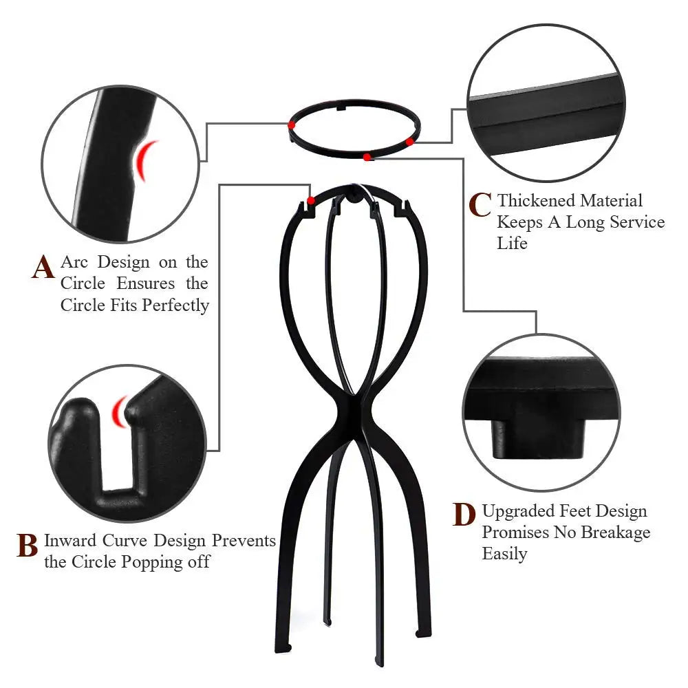 Wig Stand for All Wigs And Hair Wigs Storage Bags Adjustable Wig Bag with Drawstring Portable Travel Organizer for keep from Dirt Dust