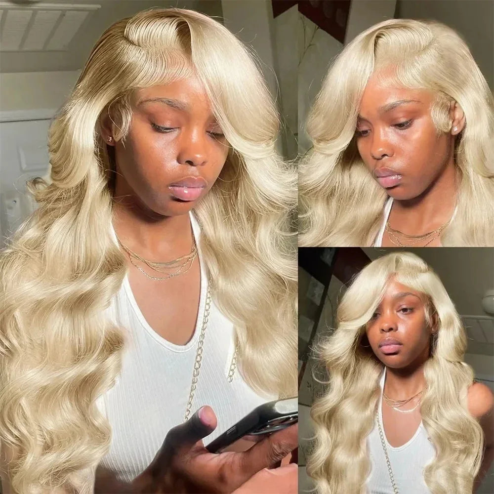 613 Body Wave 13x6 Hd Transparent Lace Frontal Wig Brazilian 100% Human Hair 13x4 Lace Front Pre-Plucked Hair Wigs 200% Density 36inch