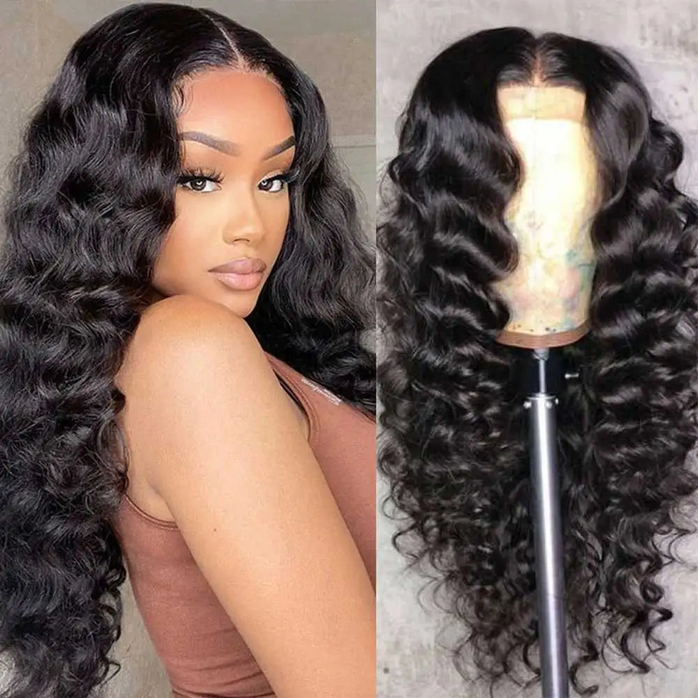 13x6 Wig HD Lace Loose Deep Wave Frontal Hair Style Wigs 40 42 Inch Deep Curly Lace Front Human Hair Wigs Preplucked Glueless Wig Human Hair