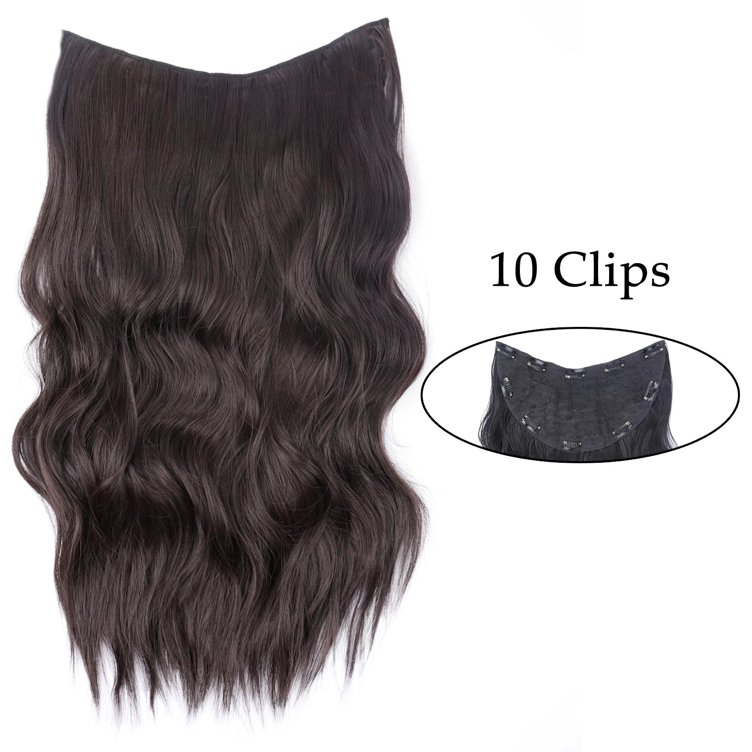 Synthetic Wig 5 Clip In Hair Accessories and Extensions Long Straight Wigs Hair Style Hairpiece Black Brown Blonde 80CM Natural Fake Hair For Women