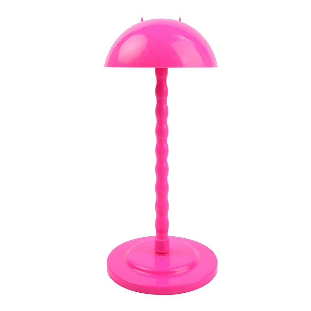 Wig Stand Mushroom Top Plastic Folding Stable Durable Hair Wigs Portable Head Hat Cap Display Holder Tools For Styling Wigs Toupee