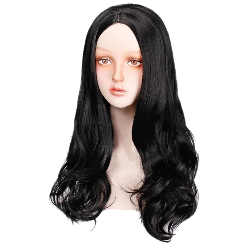 Black Color Long-Lasting Synthetic Wig for Women of Hair Wigs Extension and Accessories