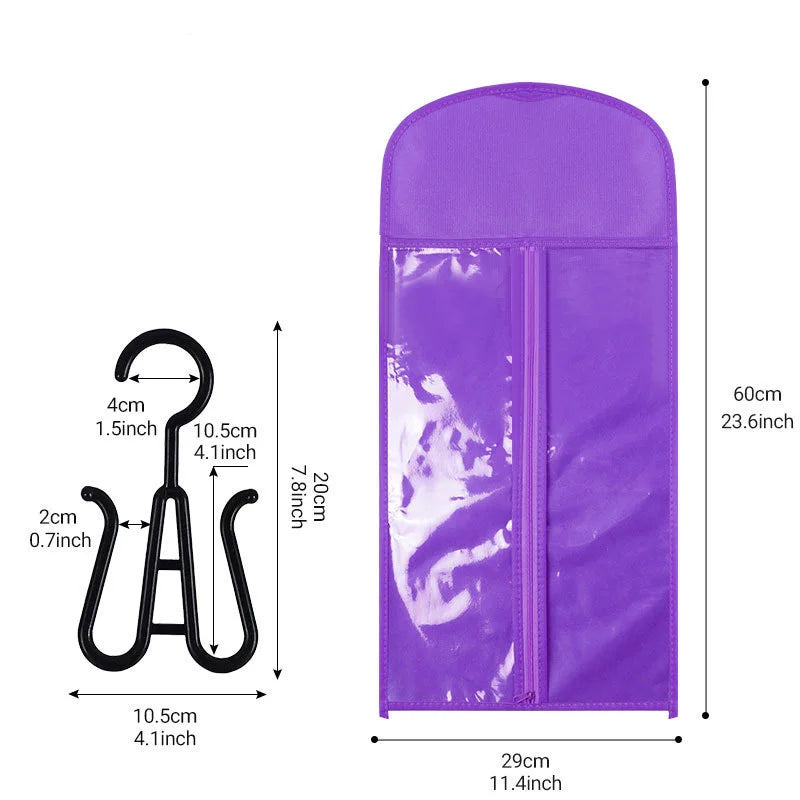 Wig storage bag, organizing bag, wigs case, wig-specific transparent bag, zipper bag