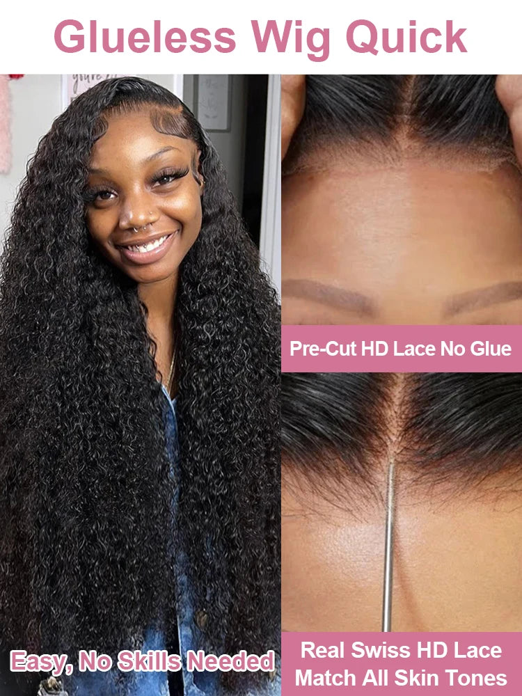 40 50 Inch HD 13x6 Deep Wig Wave Lace Frontal Wigs Hair Brazilian 13x4 Water Wave Curly Lace Front Human For Women 300 Density